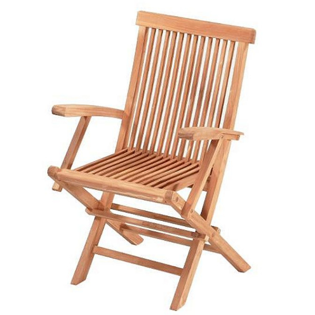 Teak Folding Patio Garden Armchair