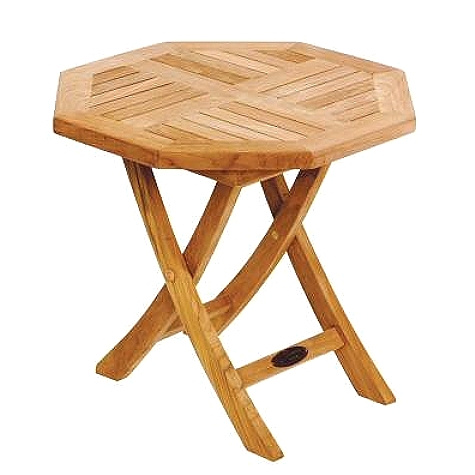 Teak Deck Octagonal Folding Side Table