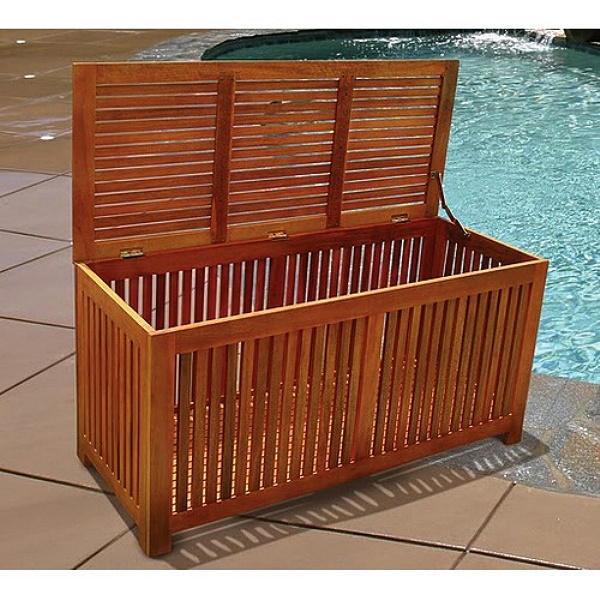 Teak Type Deck Storage Box Chest