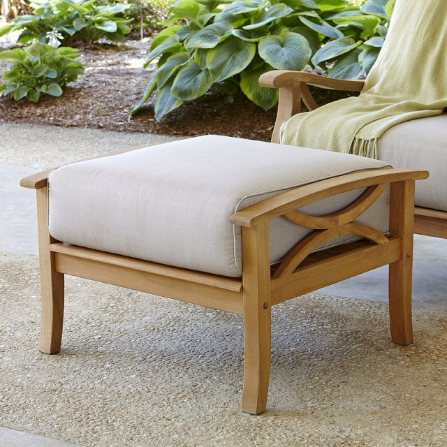 Teak Outdoor Deep Seating Sofa with Cushions