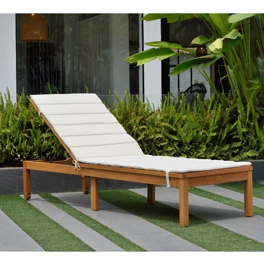 Teak Outdoor Three Position Patio Chaise Lounger