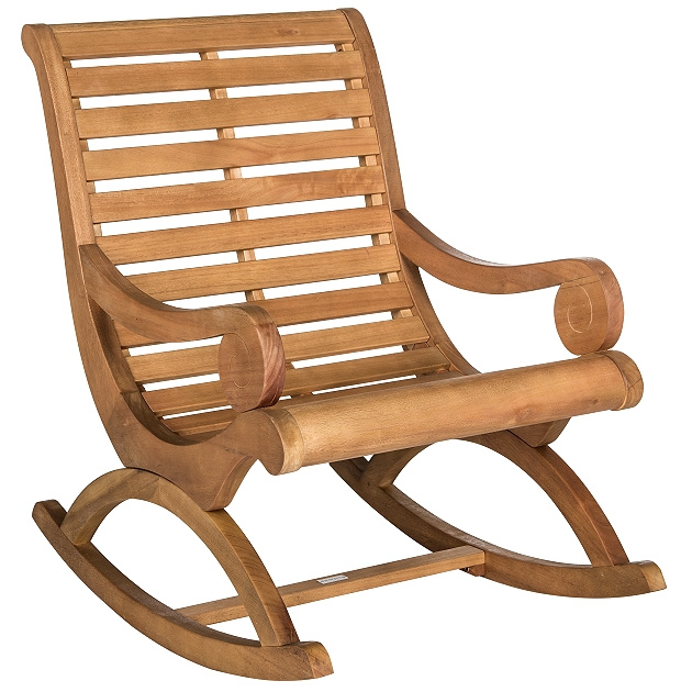 Teak Type Plantation Patio Rocking Chair