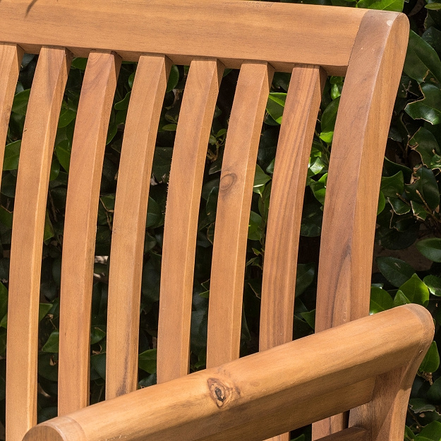 Teak Type 4pc Deep Seating Conversation Set with Cushions