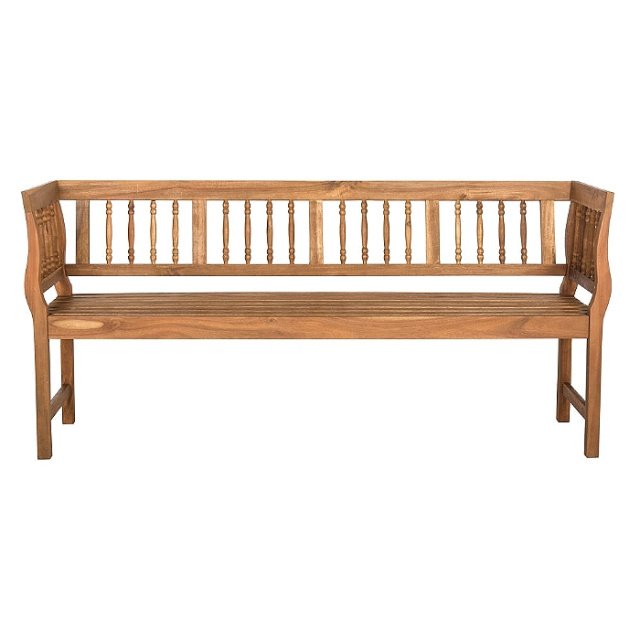 Teak Type 5.5 Foot Spindle Outdoor Spindle Bench