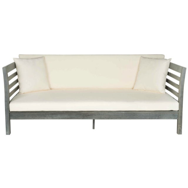Teak Type 6 Foot Aged Gray Outdoor Sofa Daybed