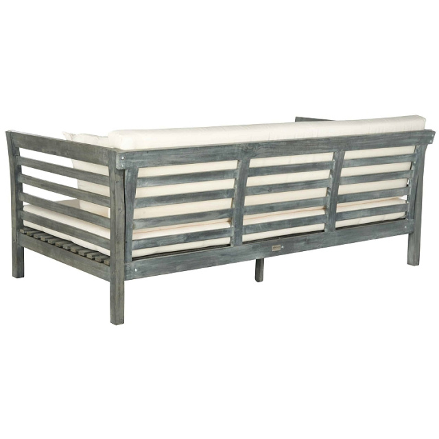 Teak Type 6 Foot Aged Gray Outdoor Sofa Daybed