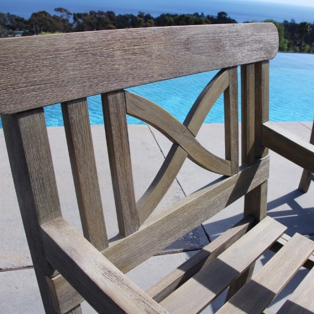 Acacia 7 Piece 59 Inch Weathered Gray Garden Dining Set