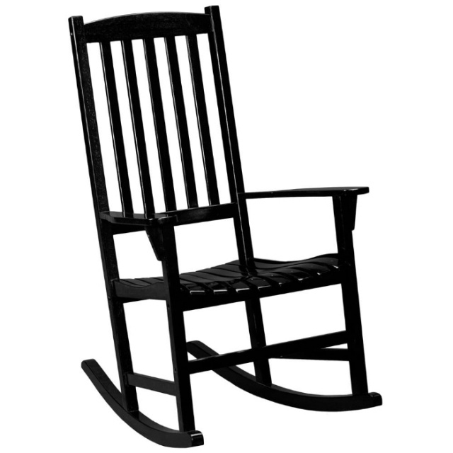 Acacia Teak Type Black Porch Rocking Chair