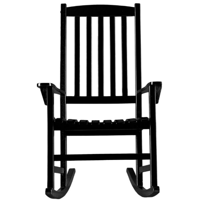 Acacia Teak Type Black Porch Rocking Chair