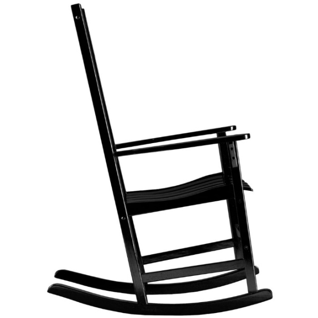 Acacia Teak Type Black Porch Rocking Chair