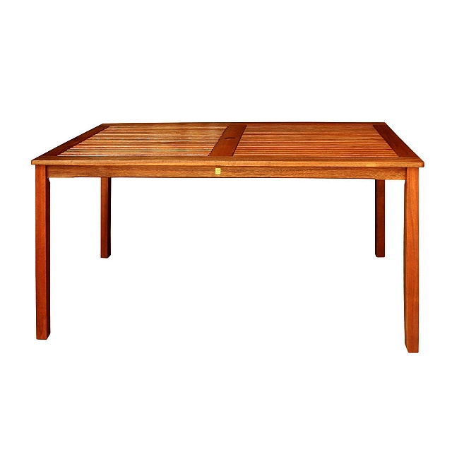 Solid Eucalyptus 59 Inch Rectangular Dining Table