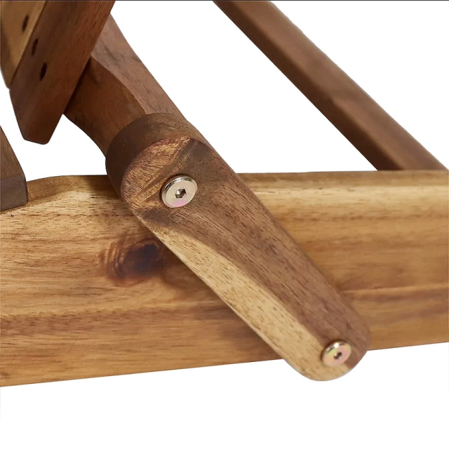 Teak Type Folding Adirondack Chair Natural