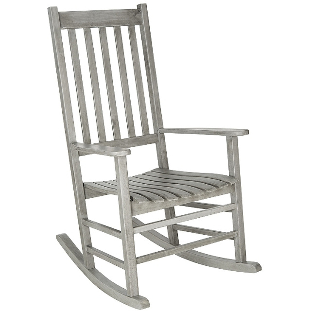 Teak Type Acacia Gray Porch Rocking Chair