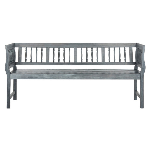 Acacia 5.5 Foot Weathered Gray Spindle Outdoor Garden Bench