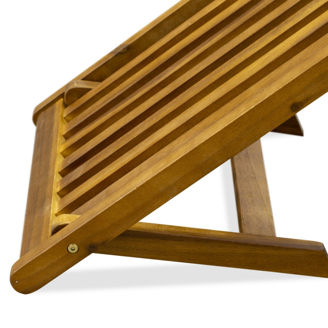 Teak Type Steamer Outdoor Patio Lounge Chair