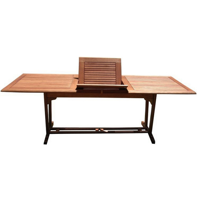 Eucalyptus 67 to 92 Inch Extendable Patio Dining Table