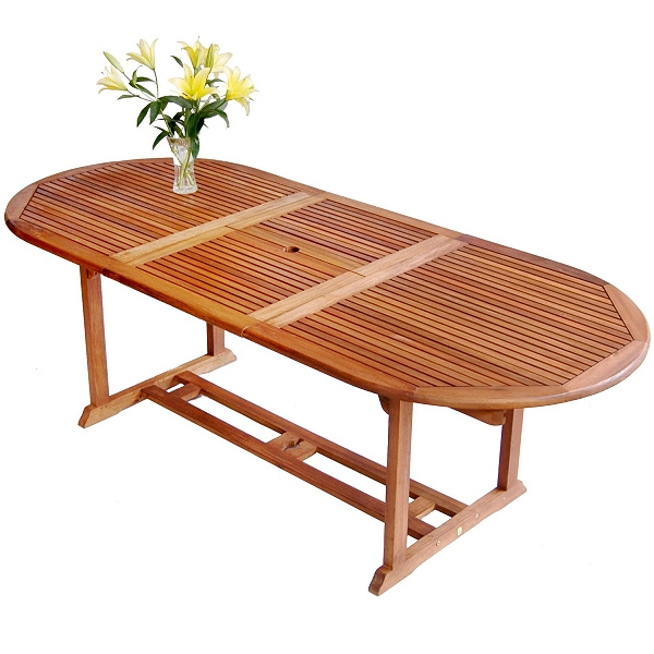 Teak Type 67 to 91 Inch Extendable Patio Dining Table