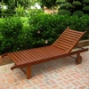 Teak Oiled Shorea Patio Chaise Lounger