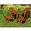 Acacia 5pc 38 Inch Octagonal Storage Garden Dining Set