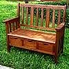 Teak Type Acacia Hardwood Outdoor Storage Bench