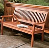 Eucalyptus 4 Foot Curved Back Patio Bench