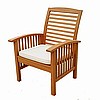 Pair Teak Type Mission Deck Armchair with Cushion