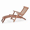 Eucalyptus Patio Deck Steamer Lounger Chair