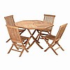 Teak 47 Inch Octagonal Folding Dining Table