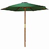 Wood 7 Foot Green Outdoor