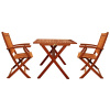 Teak Type 3 Piece Outdoor 28 Inch Eucalyptus Bistro Set