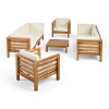 5 Piece Modular Outdoor Sofa Chair Table Set