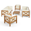 5 Piece Outdoor Sectional Sofa Chair Table Set