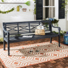 Acacia 5.5 Foot Dark Gray Outdoor Lattice Back Bench