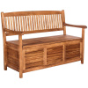 Deluxe 4 Foot Hardwood Patio Storage Bench