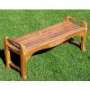 Teak 4 Foot Deluxe Backless Rose Outdoor Bench