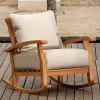 Teak Deep Seating Outdoor Rocking Chair with Cushions