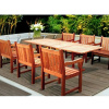 Eucalyptus 7 Piece 90 Inch Expandable Outdoor Dining Set