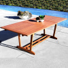Eucalyptus 90 Inch Butterfly Leaf Dining Patio Table
