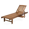 Eucalyptus Outdoor Deck Chaise Lounge