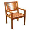 Pair Teak Type Balau Outdoor Patio Armchairs