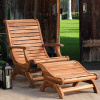 Acacia Plantation Patio Deck Chair and Ottoman Set