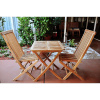 Teak 3pc 28" Patio Garden Bar Bistro Set