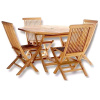 Teak 5 Piece 49 Inch Fold