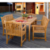 Teak 5 Piece 59 Inch Outdoor Terrace Dining Set