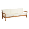 Teak 7.5 Foot Deep Seating Sofa with Cushions