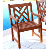 Teak Type Chippendale Outdoor Garden Armchair