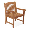 Teak Curved Back Patio Garden Armchair