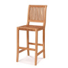 Teak Deluxe Contoured Outdoor Patio Bar Stool