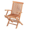 Teak Folding Patio Garden Armchair