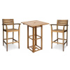 Teak Like 3pc Bar Height Deck Bistro Outdoor Set